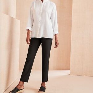 EILEEN FISHER Stretch-Crêpe Slim Ankle Pants